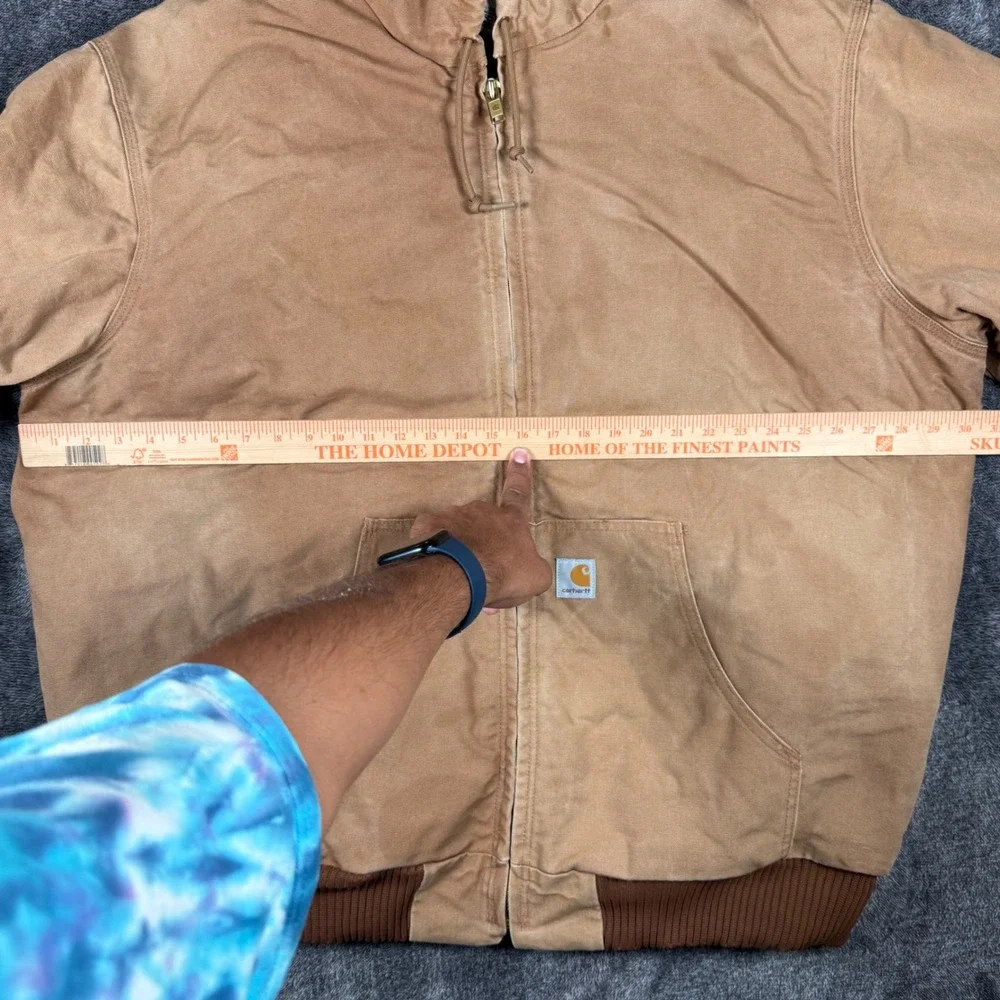 Vintage USA Made Carhartt J140 Active Jacket Brown Duck Canvas 3XL Tall